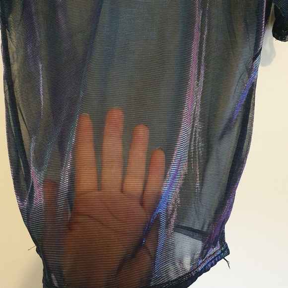 Blue and purple shift mesh t shirt - Picture 2 of 4